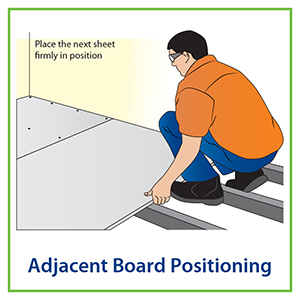 adjacent board positioning